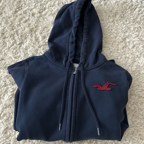 Hollister Relaxed Fit Hoodie, Navy Blue, Size S - Picture 6 of 6